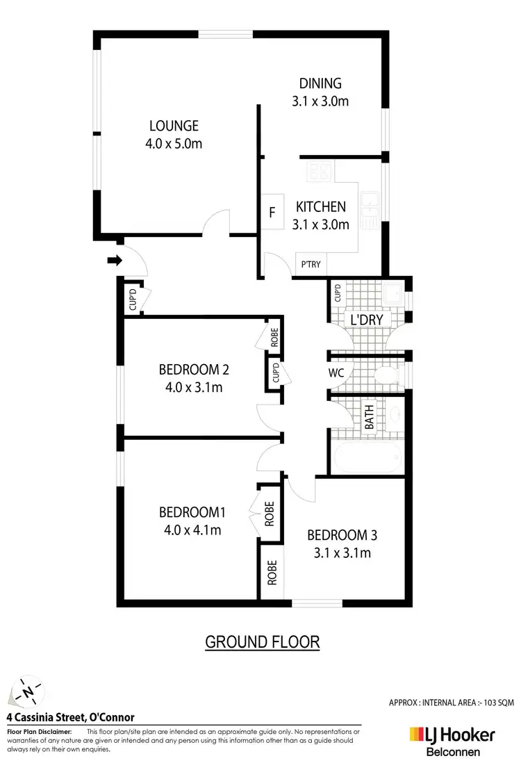 Floorplan of Homely house listing, 4 Cassinia Street, O'connor ACT 2602