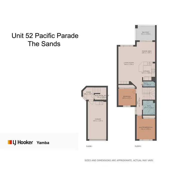 Floorplan of Homely townhouse listing, 52/20-21 Pacific Parade, Yamba NSW 2464