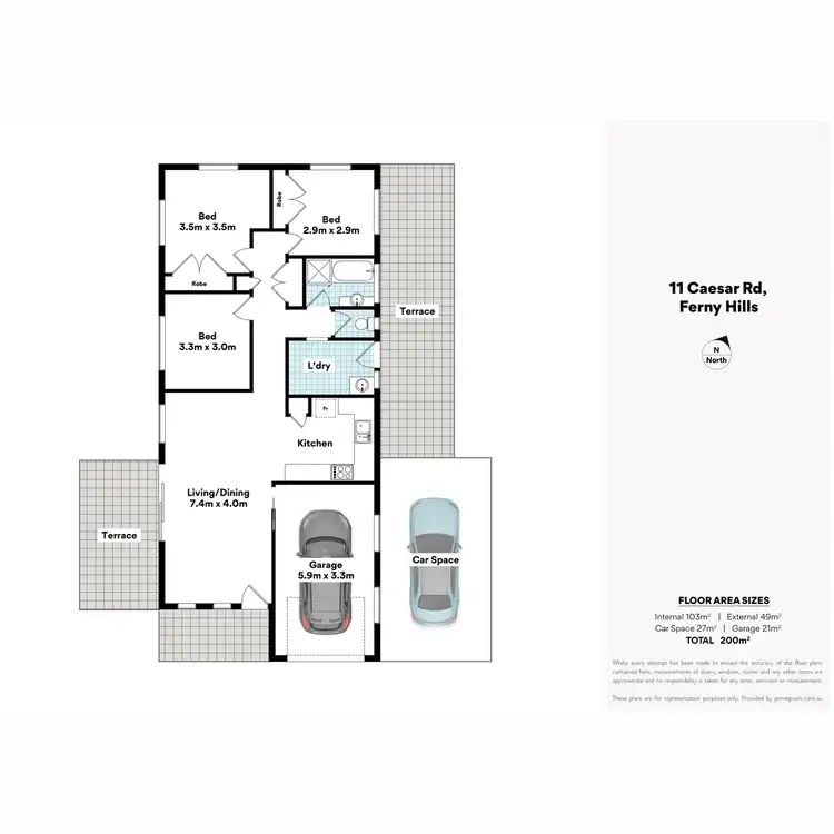 Floorplan of Homely house listing, 11 Caesar Road, Ferny Hills QLD 4055