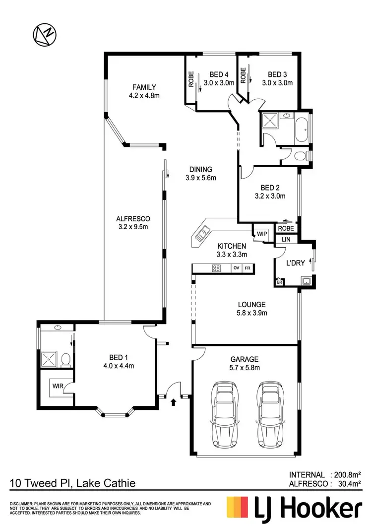 Floorplan of Homely house listing, 10 Tweed Place, Lake Cathie NSW 2445