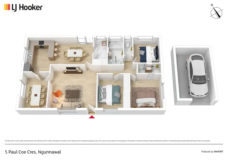 Floorplan of Homely house listing, 5 Paul Coe Crescent, Ngunnawal ACT 2913