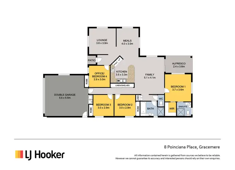 Floorplan of Homely house listing, 8 Poinciana Place, Gracemere QLD 4702