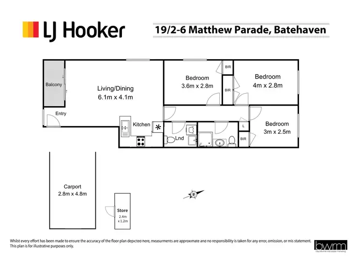 Floorplan of Homely apartment listing, 19/2-6 Matthew Parade, Batehaven NSW 2536