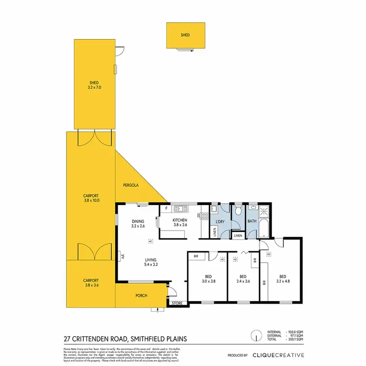 Floorplan of Homely house listing, 27 Crittenden Road, Smithfield Plains SA 5114