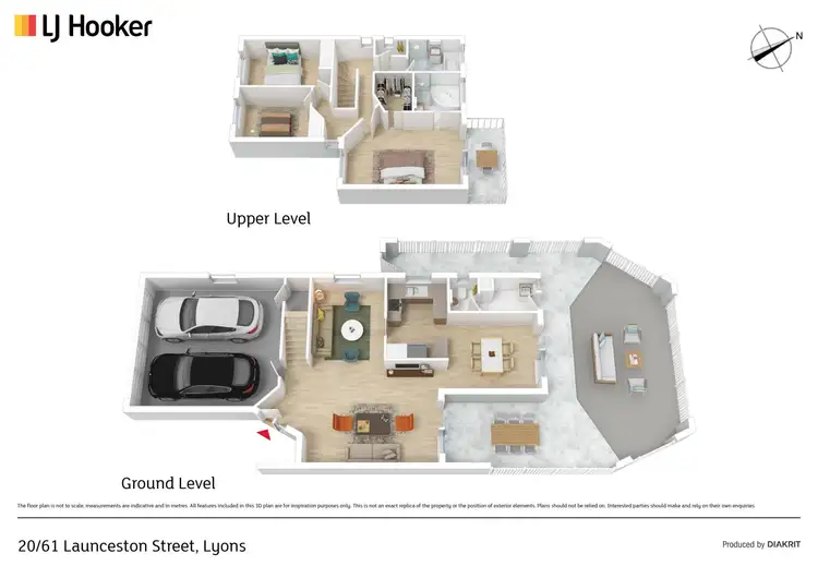 Floorplan of Homely townhouse listing, 20/61 Launceston Street, Lyons ACT 2606