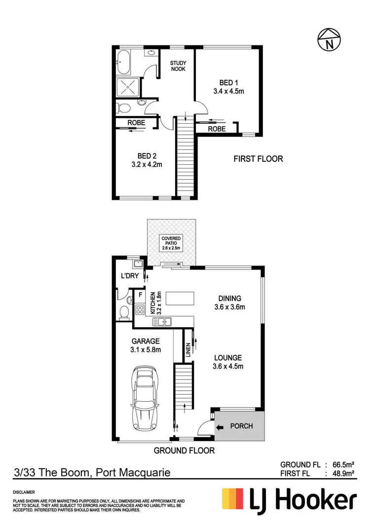 Floorplan of Homely townhouse listing, 3/30 The Boom, Port Macquarie NSW 2444