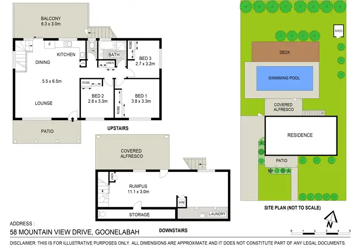 Floorplan of Homely house listing, 58 Mountain View Drive, Goonellabah NSW 2480