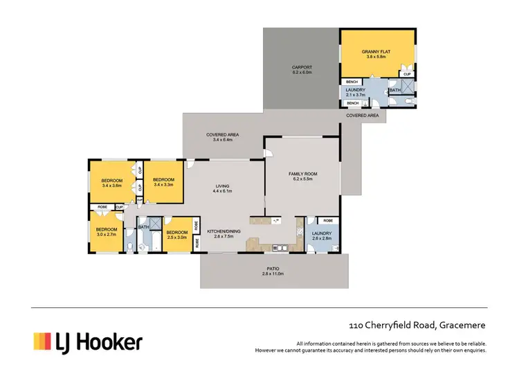 Floorplan of Homely house listing, 110 Cherryfield Road, Gracemere QLD 4702