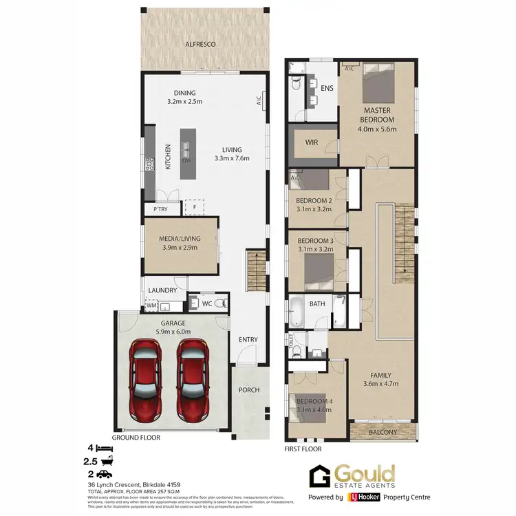 Floorplan of Homely house listing, 36 Lynch Crescent, Birkdale QLD 4159