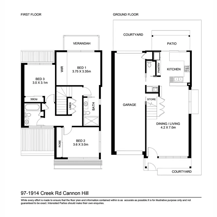 Floorplan of Homely townhouse listing, 97/1914 Creek Road, Cannon Hill QLD 4170