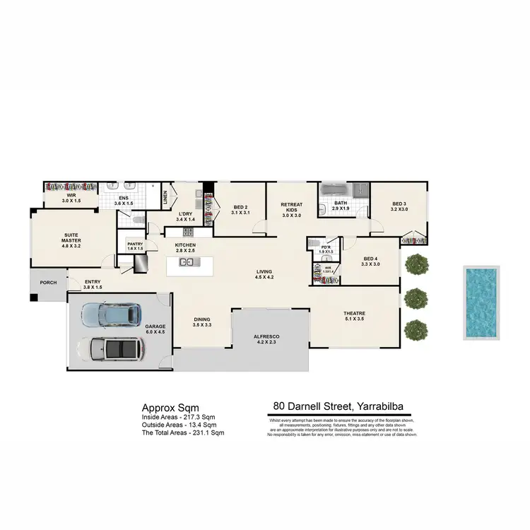 Floorplan of Homely house listing, 80 Darnell Street, Yarrabilba QLD 4207