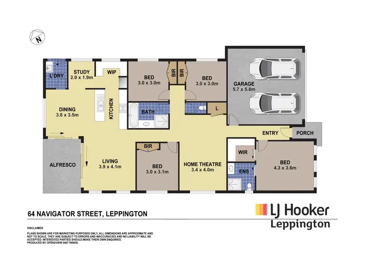 Floorplan of Homely house listing, 64 Navigator Street, Leppington NSW 2179