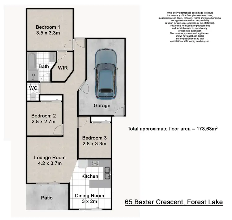 Floorplan of Homely house listing, 65 Baxter Crescent, Forest Lake QLD 4078
