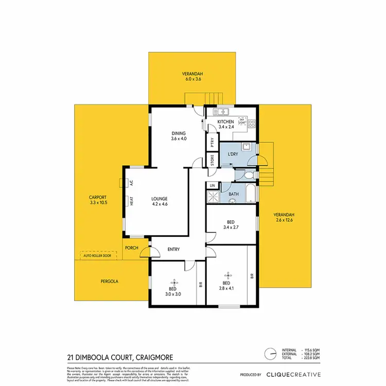 Floorplan of Homely house listing, 21 Dimboola Court, Craigmore SA 5114