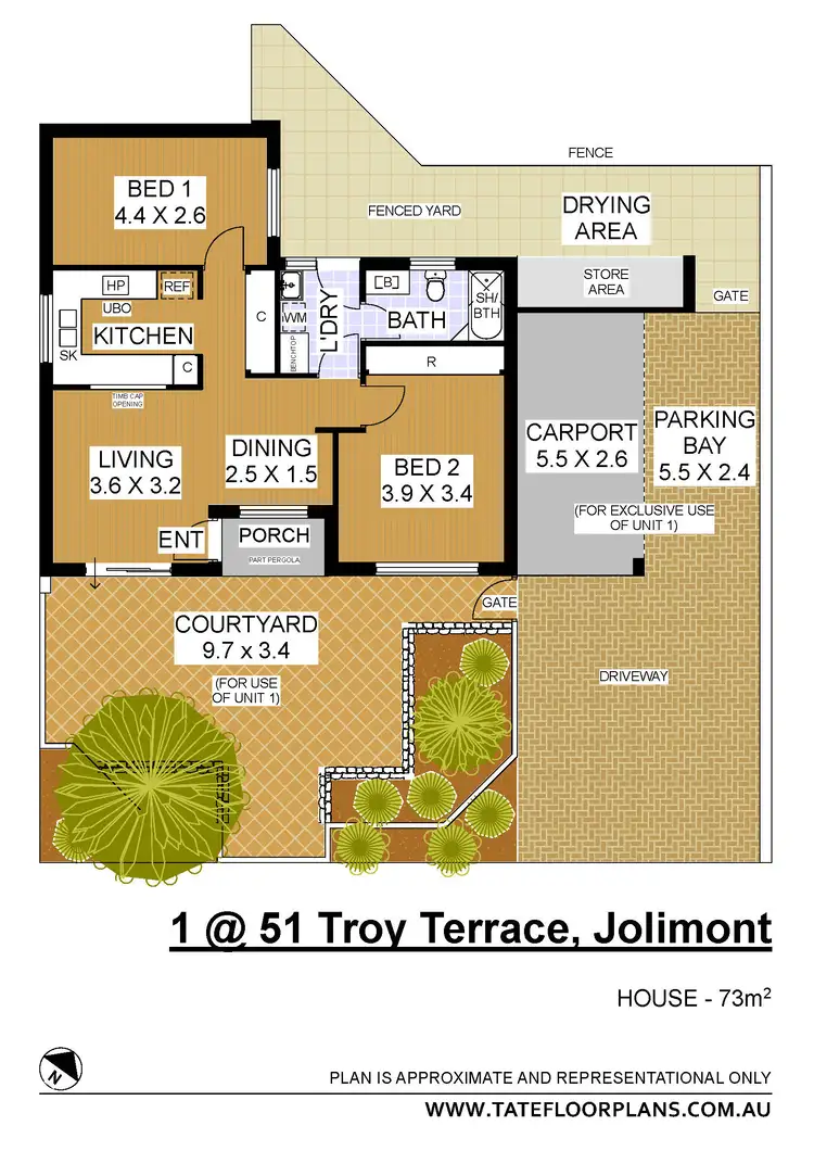Floorplan of Homely villa listing, 1/51 Troy Terrace, Jolimont WA 6014