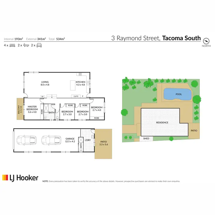 Floorplan of Homely house listing, 3 Raymond Street, Tacoma South NSW 2259