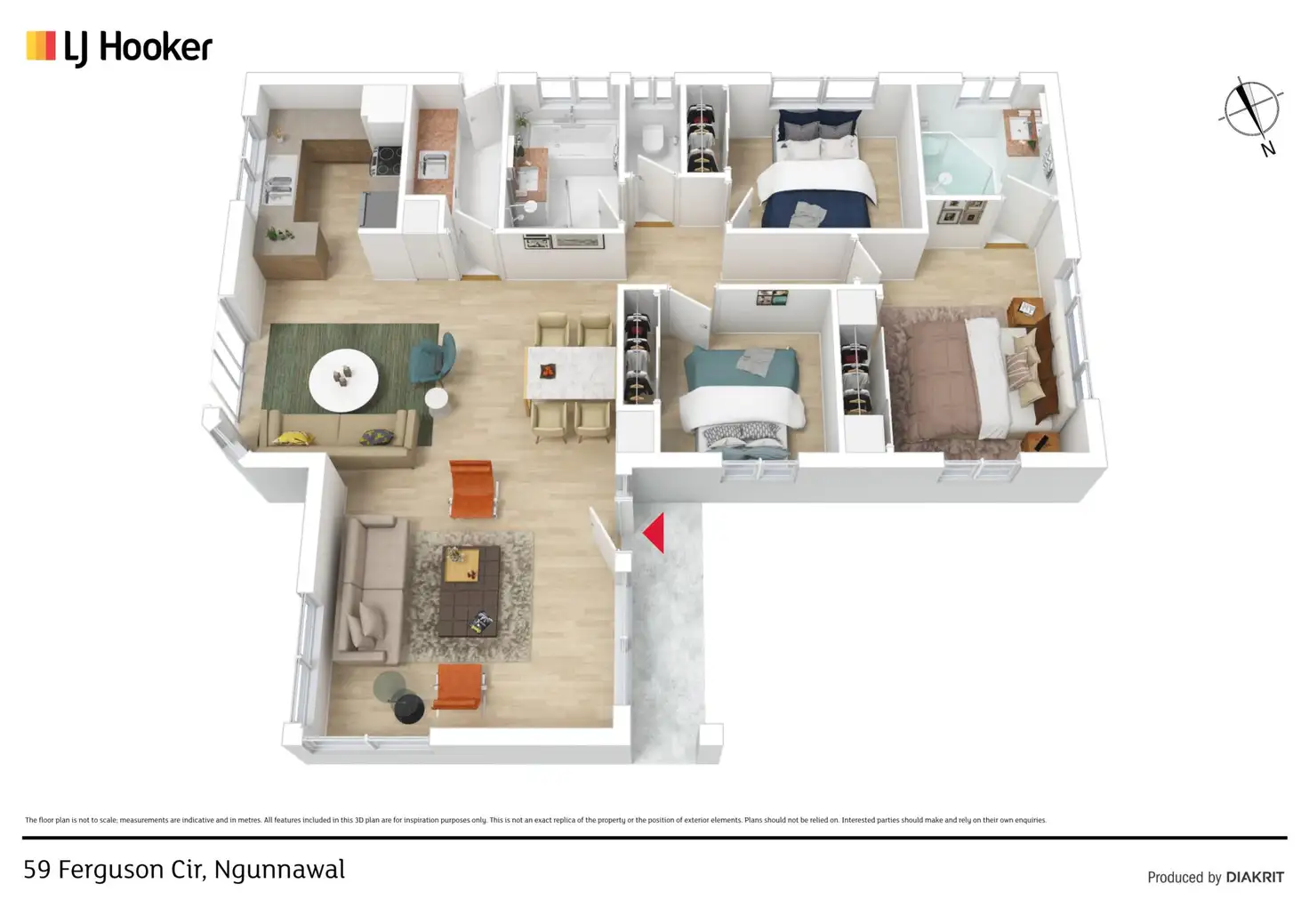 Floorplan of Homely house listing, 59 Ferguson Circuit, Ngunnawal ACT 2913
