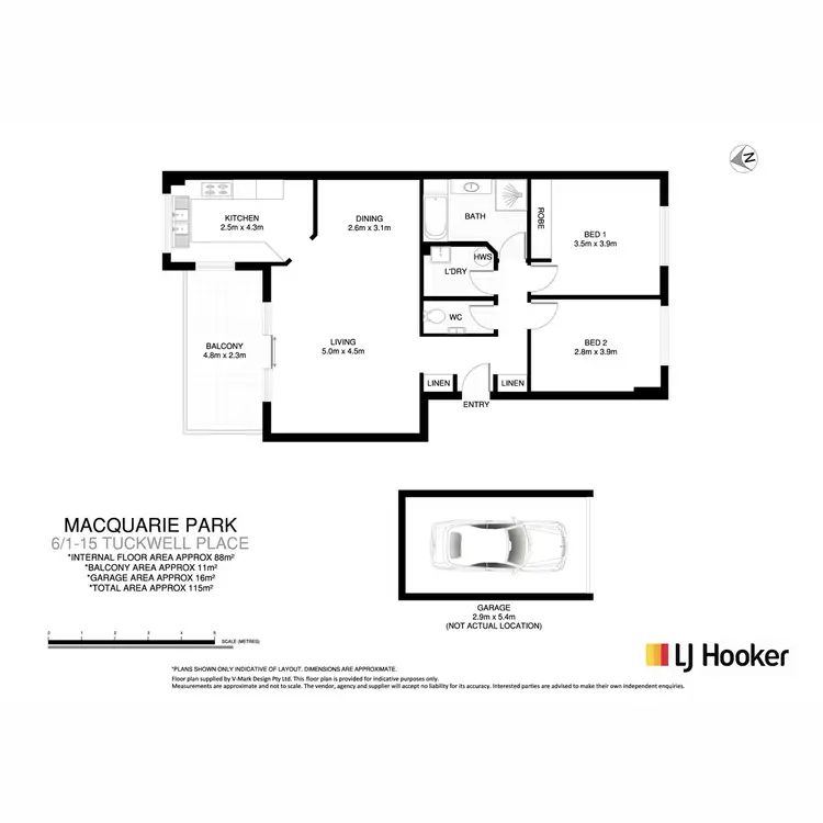 Floorplan of Homely apartment listing, 6/1-15 Tuckwell Place, Macquarie Park NSW 2113