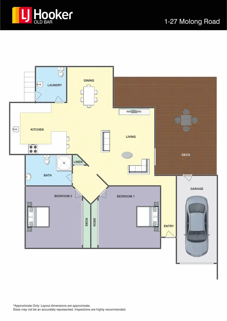 Floorplan of Homely villa listing, 1/27 Molong Road, Old Bar NSW 2430