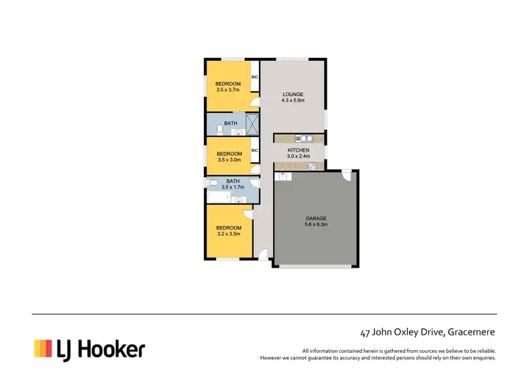 Floorplan of Homely house listing, 47 John Oxley Drive, Gracemere QLD 4702