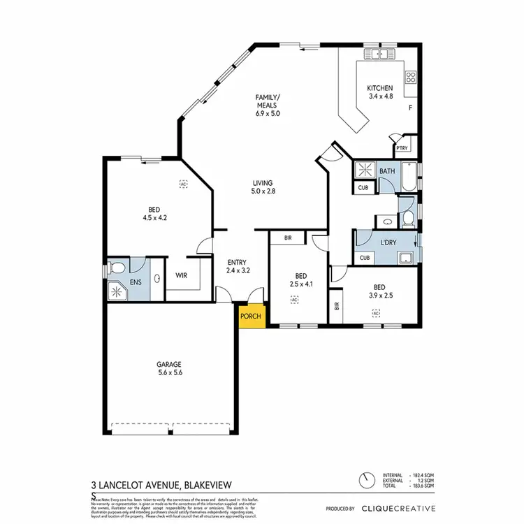 Floorplan of Homely house listing, 3 Lancelot Street, Blakeview SA 5114