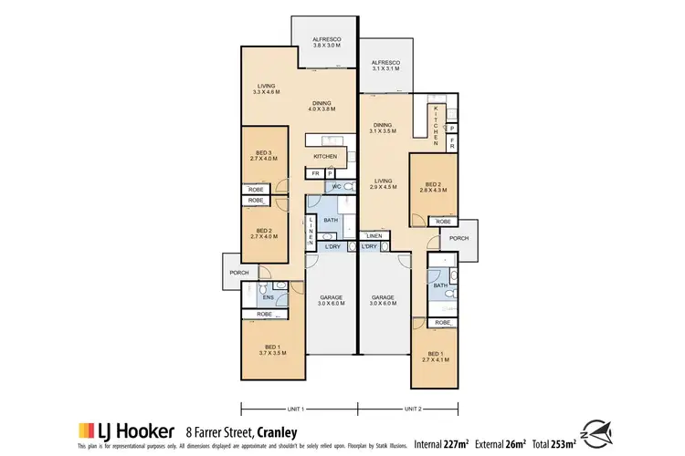 Floorplan of Homely semi-detached listing, 8 Farrer Street, Cranley QLD 4350