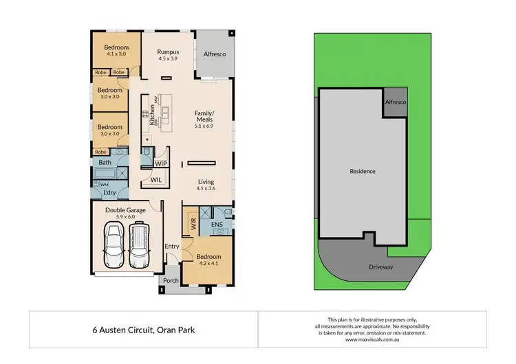 Floorplan of Homely house listing, 6 Austen Circuit, Oran Park NSW 2570
