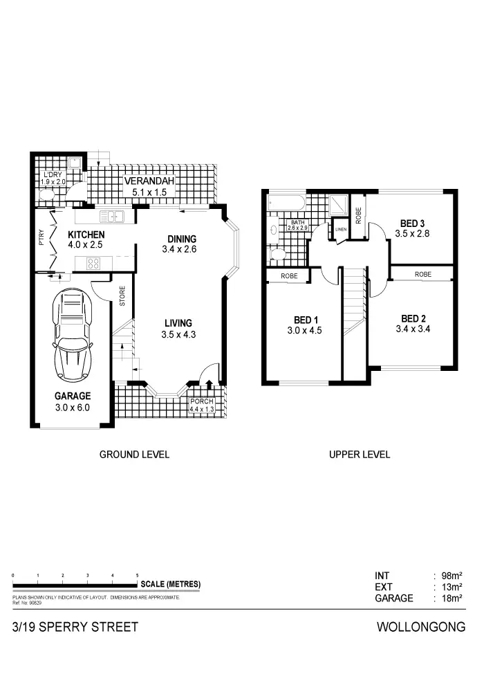 Floorplan of Homely townhouse listing, 3/19 Sperry Street, Wollongong NSW 2500