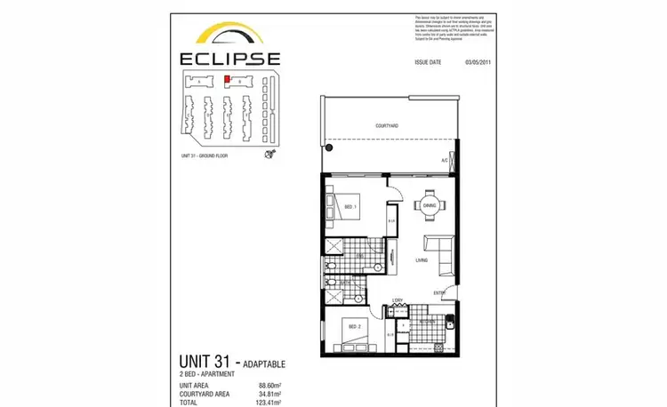 Floorplan of Homely apartment listing, 31/136 Thynne Street, Bruce ACT 2617