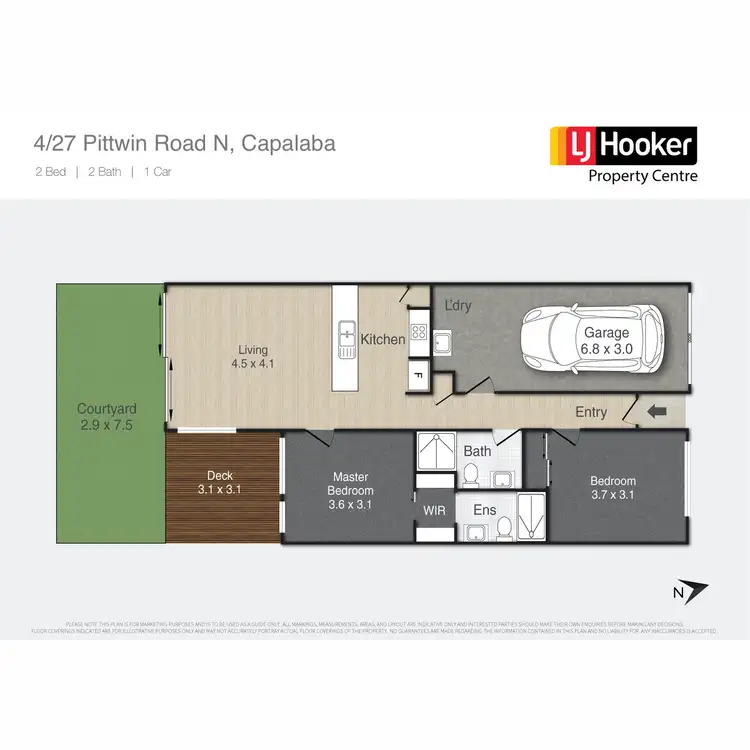 Floorplan of Homely townhouse listing, 4/27 Pittwin Road North, Capalaba QLD 4157