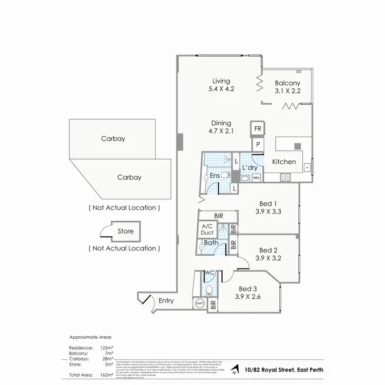 Floorplan of Homely apartment listing, 10/82 Royal Street, East Perth WA 6004