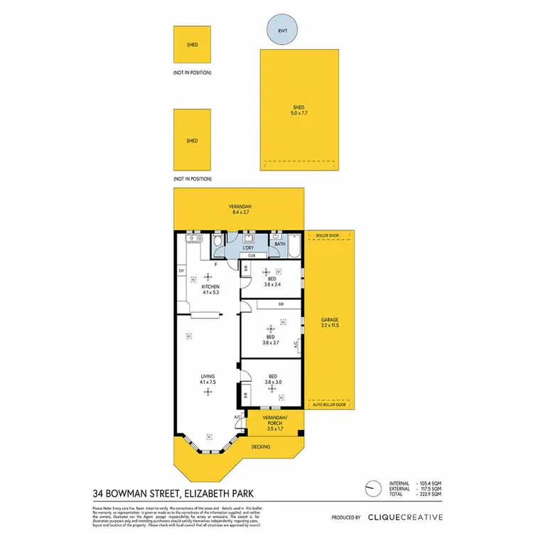 Floorplan of Homely house listing, 34 Bowman Street, Elizabeth Park SA 5113