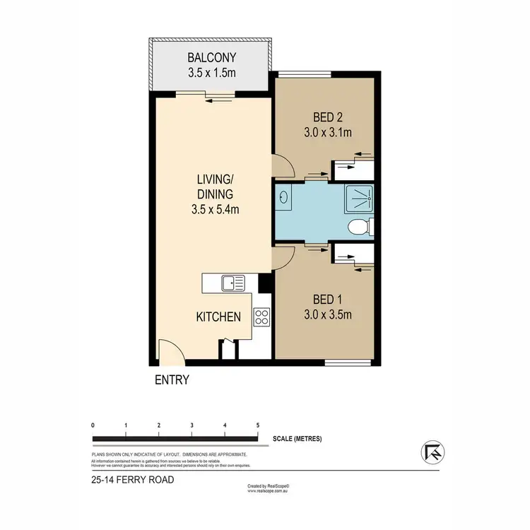 Floorplan of Homely apartment listing, 25/14 Ferry Road, West End QLD 4101