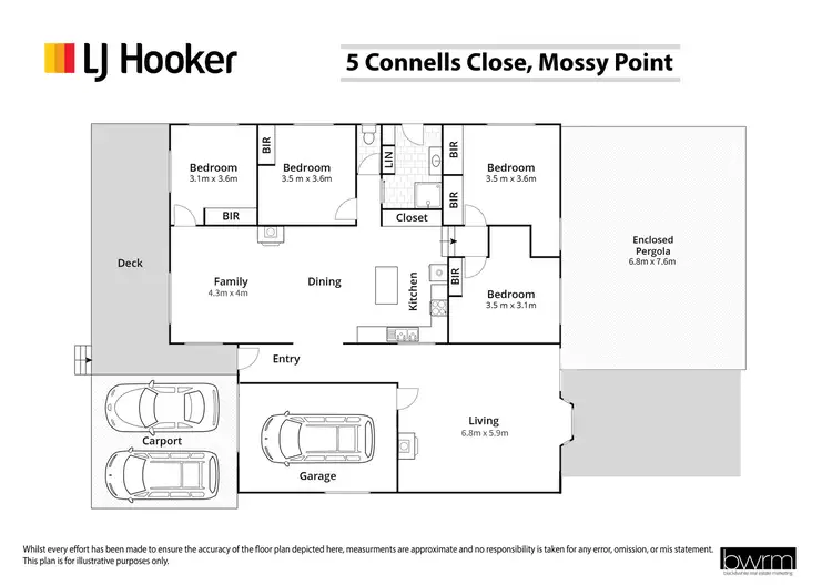 Floorplan of Homely house listing, 5 Connells Close, Mossy Point NSW 2537