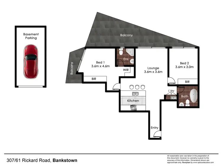 Floorplan of Homely unit listing, Apartment 307/61-63 Rickard Rd, Bankstown NSW 2200