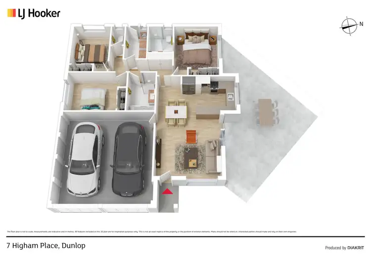 Floorplan of Homely house listing, 7 Higham Place, Dunlop ACT 2615