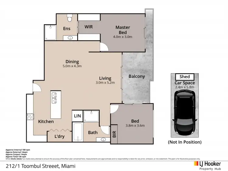 Floorplan of Homely apartment listing, 212/1 Toombul Avenue, Miami QLD 4220