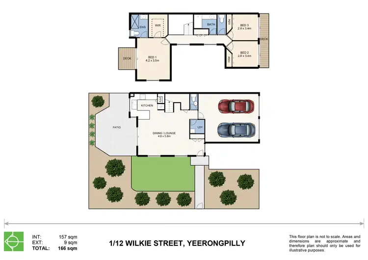 Floorplan of Homely townhouse listing, 1/12 Wilkie Street, Yeerongpilly QLD 4105