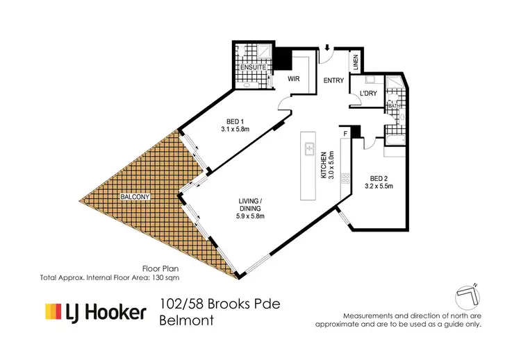 Floorplan of Homely apartment listing, 102/58 Brooks Parade, Belmont NSW 2280
