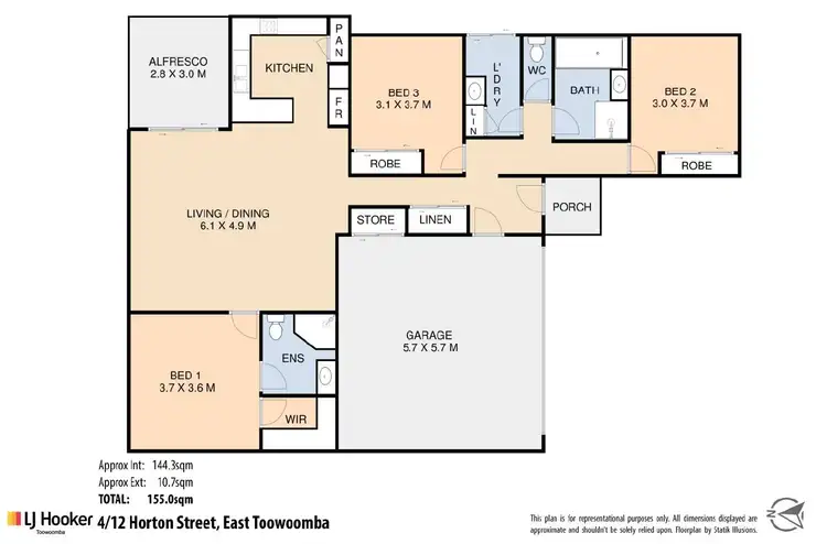 Floorplan of Homely unit listing, 4/12 Horton Street, East Toowoomba QLD 4350