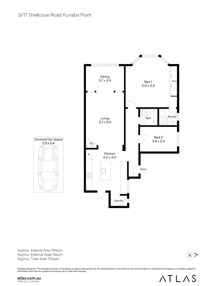 Floorplan of Homely apartment listing, 5/17 Shellcove Road, Kurraba Point NSW 2089