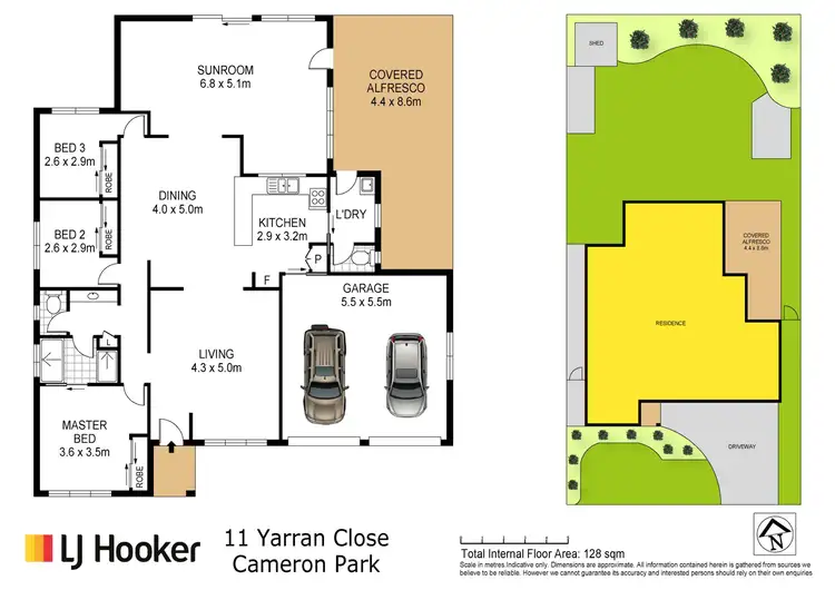 Floorplan of Homely house listing, 11 Yarran Close, Cameron Park NSW 2285