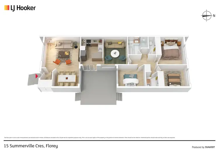 Floorplan of Homely townhouse listing, 15 Summerville Crescent, Florey ACT 2615