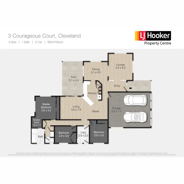 Floorplan of Homely house listing, 3 Courageous Court, Cleveland QLD 4163