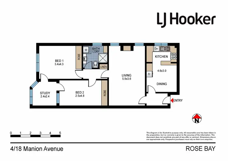 Floorplan of Homely apartment listing, 4/18 Manion Avenue, Rose Bay NSW 2029