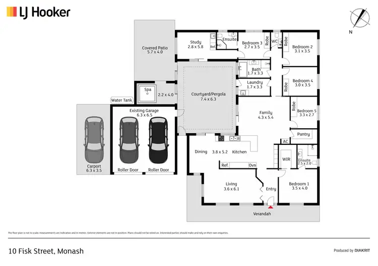 Floorplan of Homely house listing, 10 Fisk Street, Monash ACT 2904
