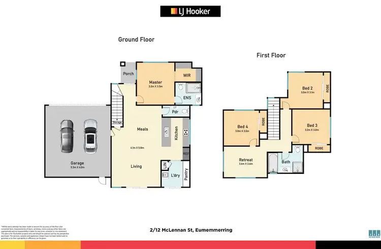 Floorplan of Homely townhouse listing, 2/12 McLennan Street, Eumemmerring VIC 3177