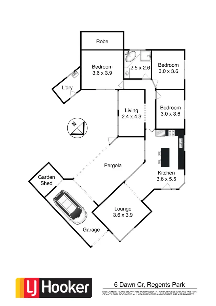 Floorplan of Homely house listing, 6 Dawn Crescent, Regents Park NSW 2143