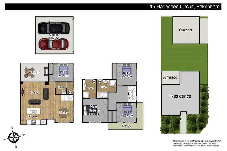 Floorplan of Homely house listing, 15 Harlesden Circuit, Pakenham VIC 3810
