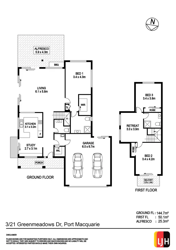 Floorplan of Homely house listing, 3/21 Greenmeadows Drive, Port Macquarie NSW 2444